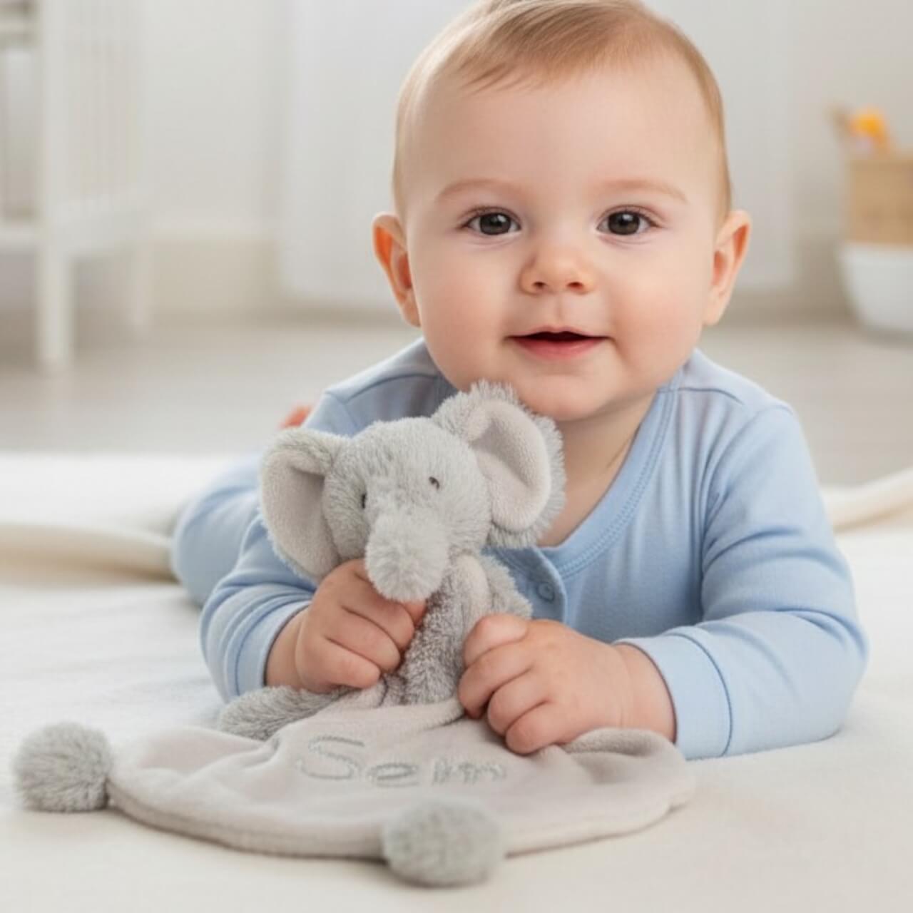 Knuffeldoekje Happy Horse Olifantje Enzo | Gepersonaliseerd met naam